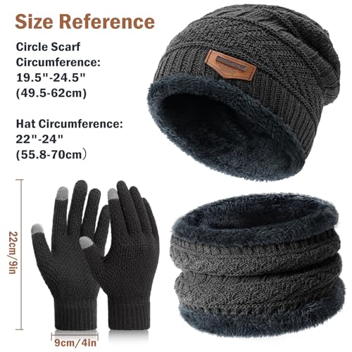 39% Off Winter Beanie, Scarf & Touchscreen Gloves Set - Image 3