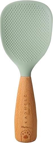 Cucharas para servir arroz, cuchara para arrocera resistente al calor, espátula de cuchara de arroz antiadherente, paleta de arroz antiquemaduras