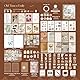 CMBPNNGS 251 Stück Scrapbooking Vintage Sticker Set Aesthetic Bullet Junk Journal Kit mit Journaling Scrapbook Zubehör