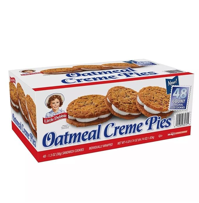 Little-Debbie Oatmeal Creme Pies, Individually Wrapped Cookies, 48 Count