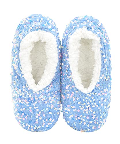 Image of Panda Bros Womens Ballerina Sequin Slippers, Bling House Slippers With Grippers
