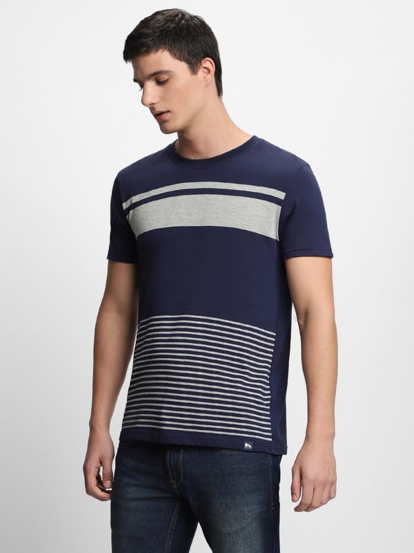 Image of Dennis Lingo Men's Cotton Solid Round Neck Slim Fit T-Shirts