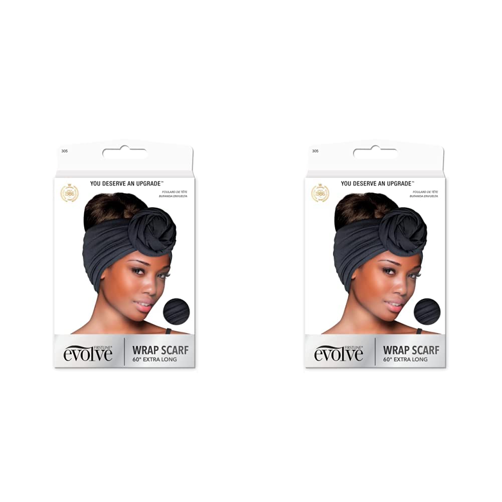 EvolveWrap Scarf, Black, Large, Pack of 2