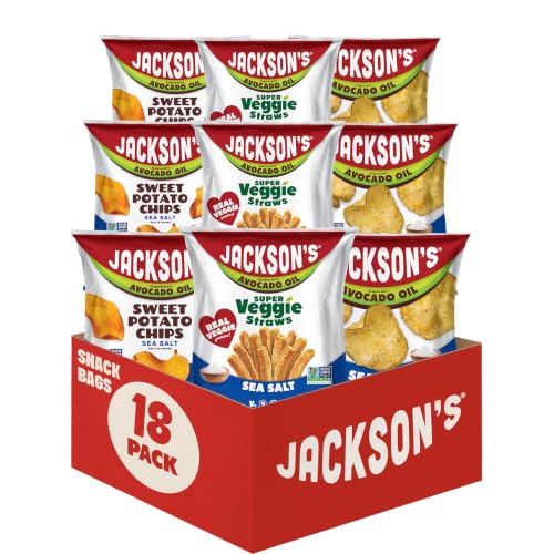 Jackson's Mixed Snack Variety Pack, Avocado Oil (1oz &amp; 1.5oz, Pack of 18)