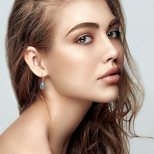 Dragonfly Filigree Earrings Sterling Silver Teardrop Abalone Shell Drop Dangle Earrings Filigree Leverback Earrings Jewelry2