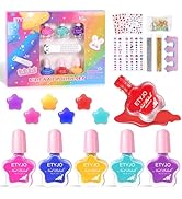 ETYJO Nagellack Kinder - Abziehbarer Wasserbasiert Kinder Nagellack Mädchen Ungiftig, 6 Farben Sc...