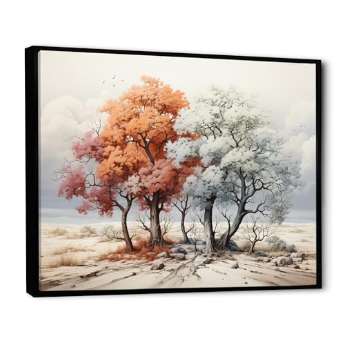 Tree Monochrome framed wall art decor, Tree Monochrome framed wall