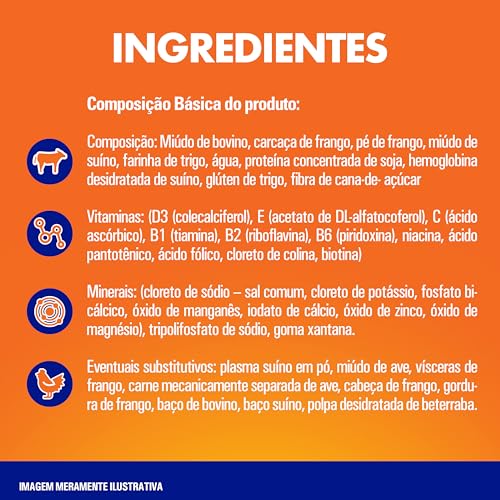Pack Ração Úmida Champ Sachê Cães Adultos Sabor Caseiro Carne 85g - 40 unidades