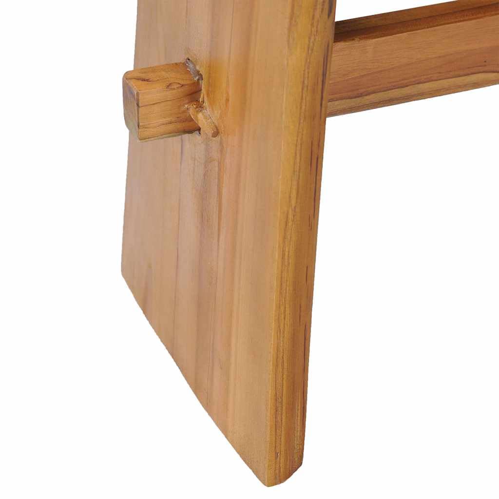 Taburete plegable de madera maciza de teca, resistente a la intemperie, apilable, portátil, versátil para cocina, jardín, balcón, terraza, exterior, picnic, oficina, resistente, duradero