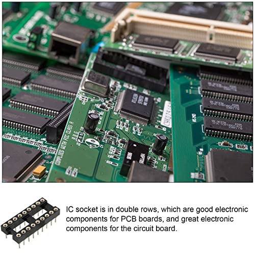 Rebower DIP IC Chip Socket Adapter Soldering [for PCB Circuit Board] - 2.54mm Pitch/18 Round Pins/ 10 Pcs - Thumbnail 3