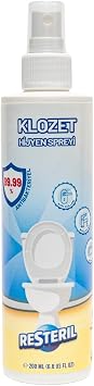 Resteril Klozet Temizleyici H zl  Etkili Dezenfektan Sprey Klozet Kapa  Temizleyici Alkols z Hipoklor z Asit Tuvalet Koku Giderici 200ml