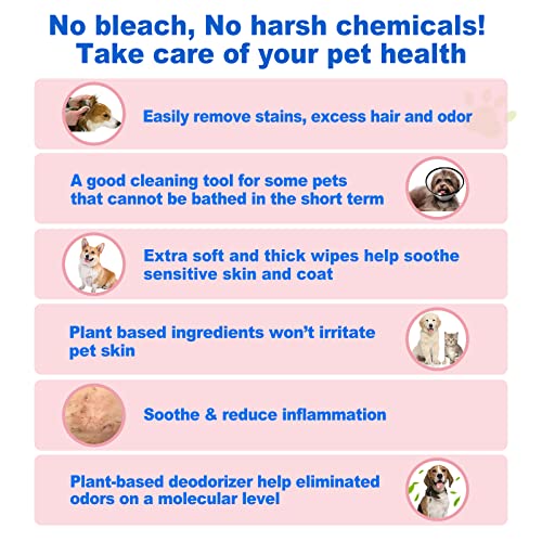 DR.EASY Super Caring Pet Wipes 100ct for Dogs and Cats, Cleans Ears, Face, Butt, Body and Eye Area – Convenient, Ideal for Home or Travel - Thumbnail 7