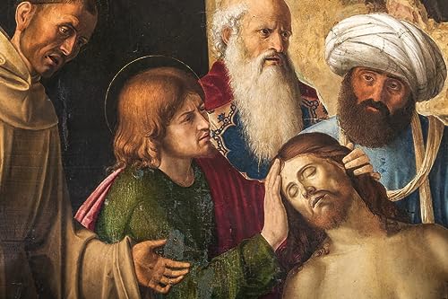 Lienzo de pintura mural de la Lamentación de Cristo de Battista Cima