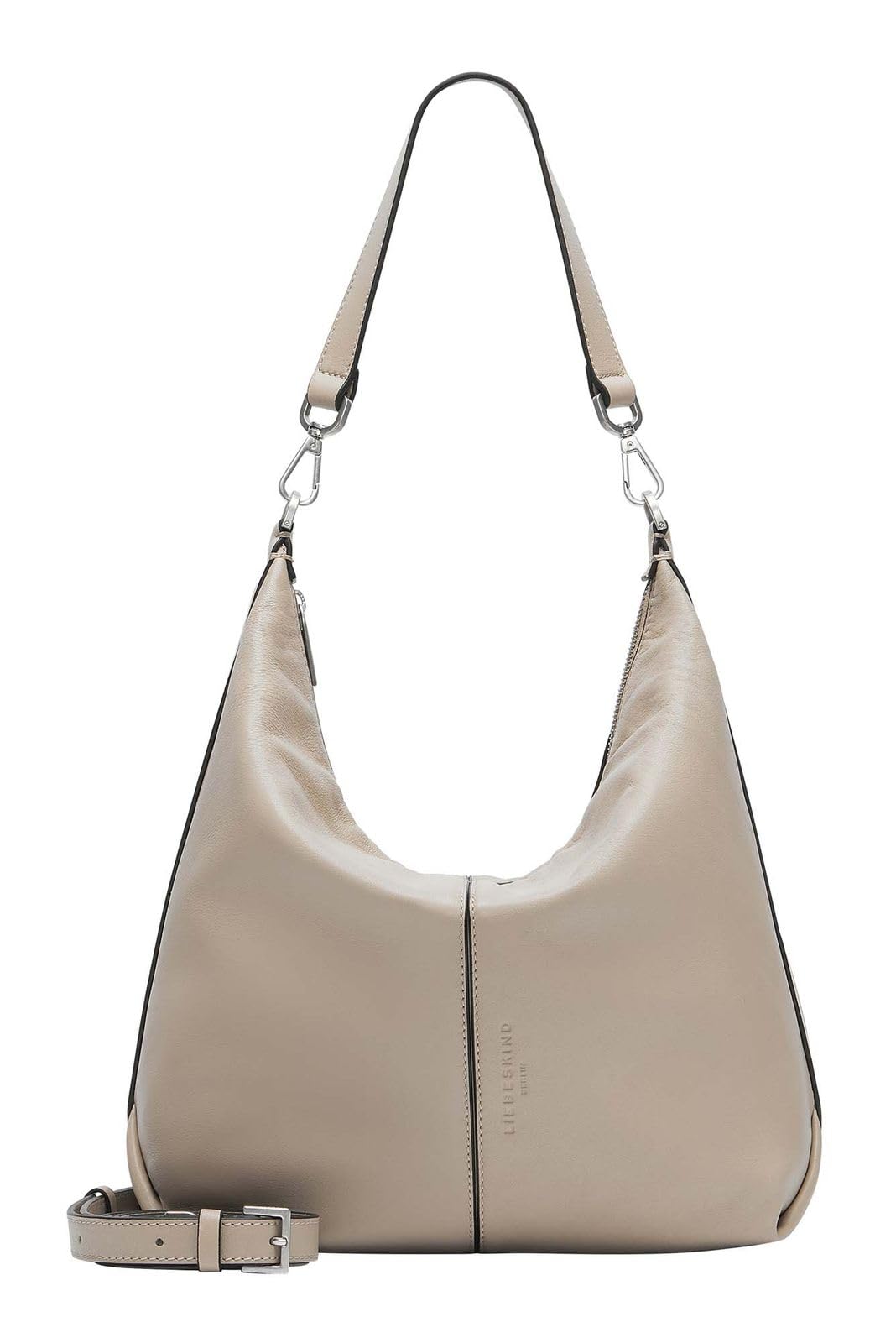 LIEBESKIND BERLIN Leather shoulder bag Noos Paris Hobo Bag Stone beige