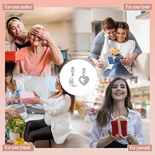 Image of Mothers Day Birthday Number Love Family Friendship Graduation Auntie Grandma Dad Mom Charms for Pandora Bracelets Necklaces, Gifts Women, for Anniversary Valentines Christmas