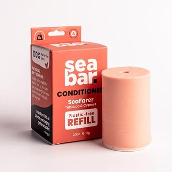 Conditioner Bar REFILL - All Natural Hair Conditioner - Vegan, Sulfate-Free, Eco Friendly Zero Waste Reusable Packaging - SeaFarer, Cypress, Bourbon