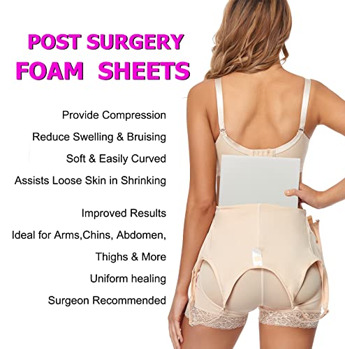 4 Pack Lipo Foam Post-Surgical Ab Board Flattening Abdominal Compression Board For Using With Post Liposuction Surgery Compression Garments Foam Pads For Recovery 8"X11" #TOP2