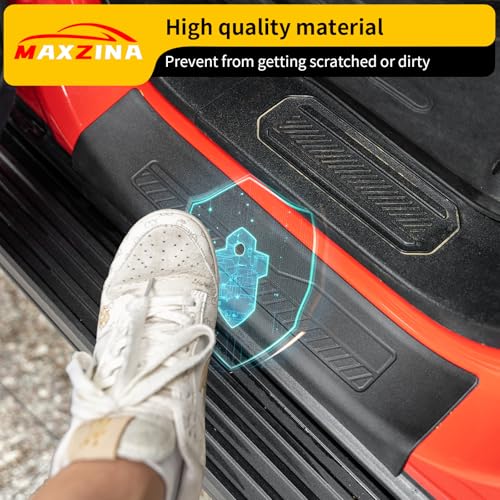 Maxzina Door Sill Protector Compatible with 2021-2025 2026 Ford Bronco Door Step Protector Side Edge Step Guard Car Dust Shield Cover for 2024 Bronco 4-Door Exterior Accessories by Maxzina - Image 4