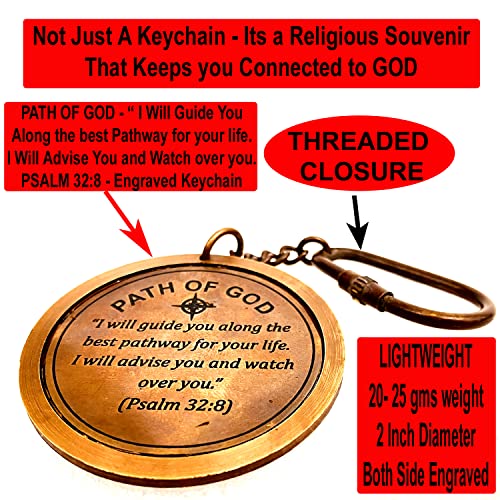 Guaafa Religious Keychains - Engraved Bible Quotes Keyring Inspirational Gifts For Men Women Boys Girls Christian Catholic #TOP1