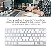 Diyeeni Bilingual Keyboard Portable Thin for German French Spanish Italian Keyboard, Bluetooth Keyboard Compatible with iOS, Android, Windows, OS (Spanish QWETZ Layout)