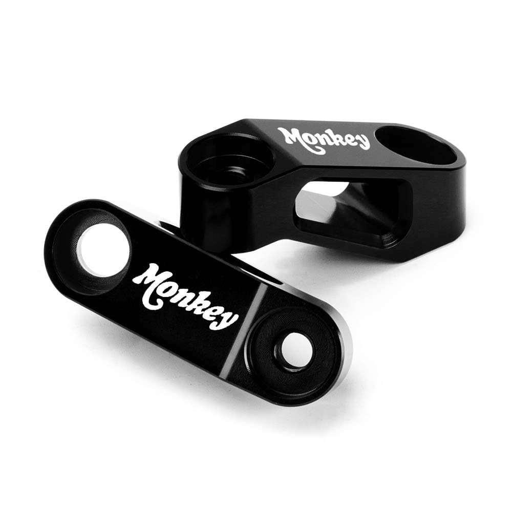 Modeer Kompatibel mit H.onda Monkey 125 / Z125 Jedes Jahr Motorrad Rückspiegel Riser Extender monkey125 Zubehör (Schwarz)