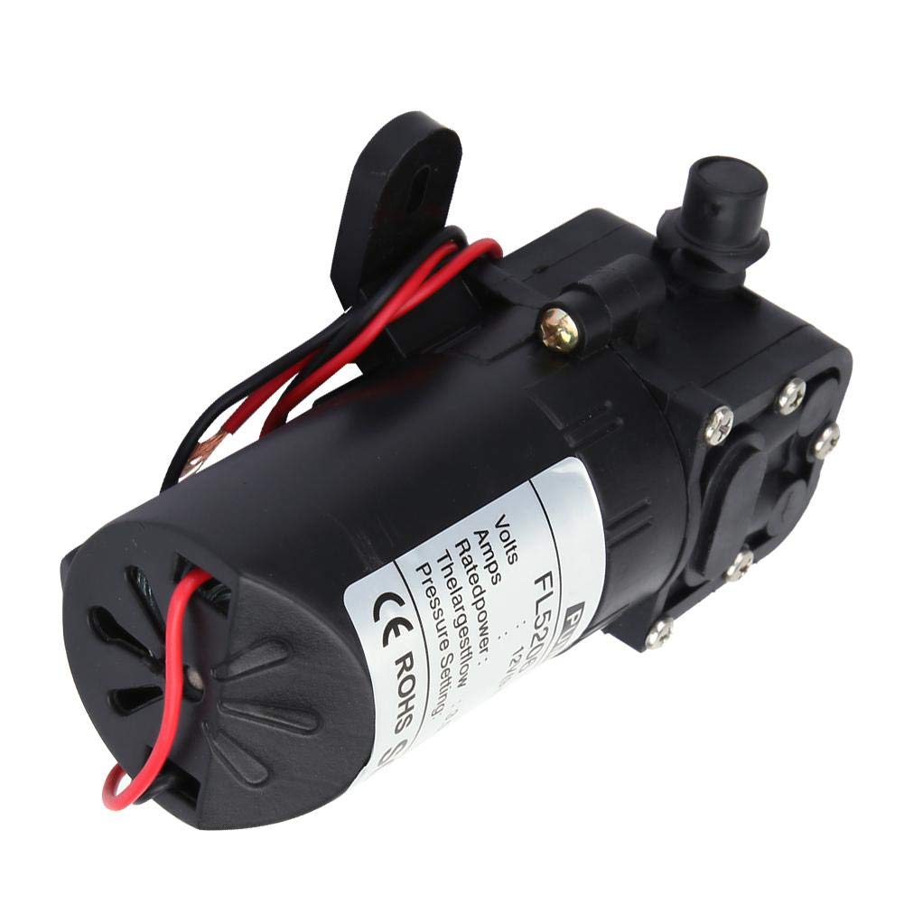 Pompe à diaphragme 36W, mini pompe à eau double tube droit agricole pompe à eau électrique à membrane pour équipement haute pression, pulvérisateur agricole(DC12V)