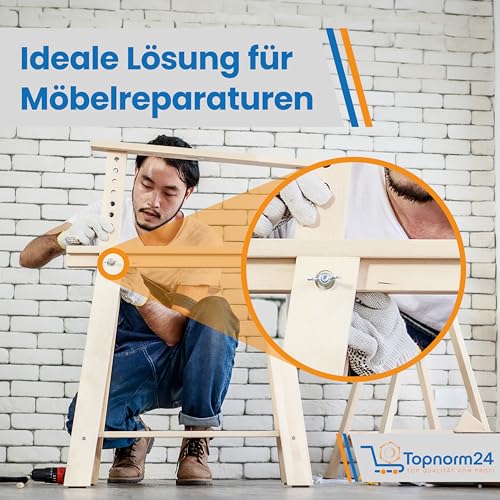 Topnorm24 – DIN 315 Flügelmuttern Schmetterlingsmuttern M6-25 Stück Edelstahl A2 V2A metrische rostfreie hochwertige Flügelmutter Wing Nut (25, M6)