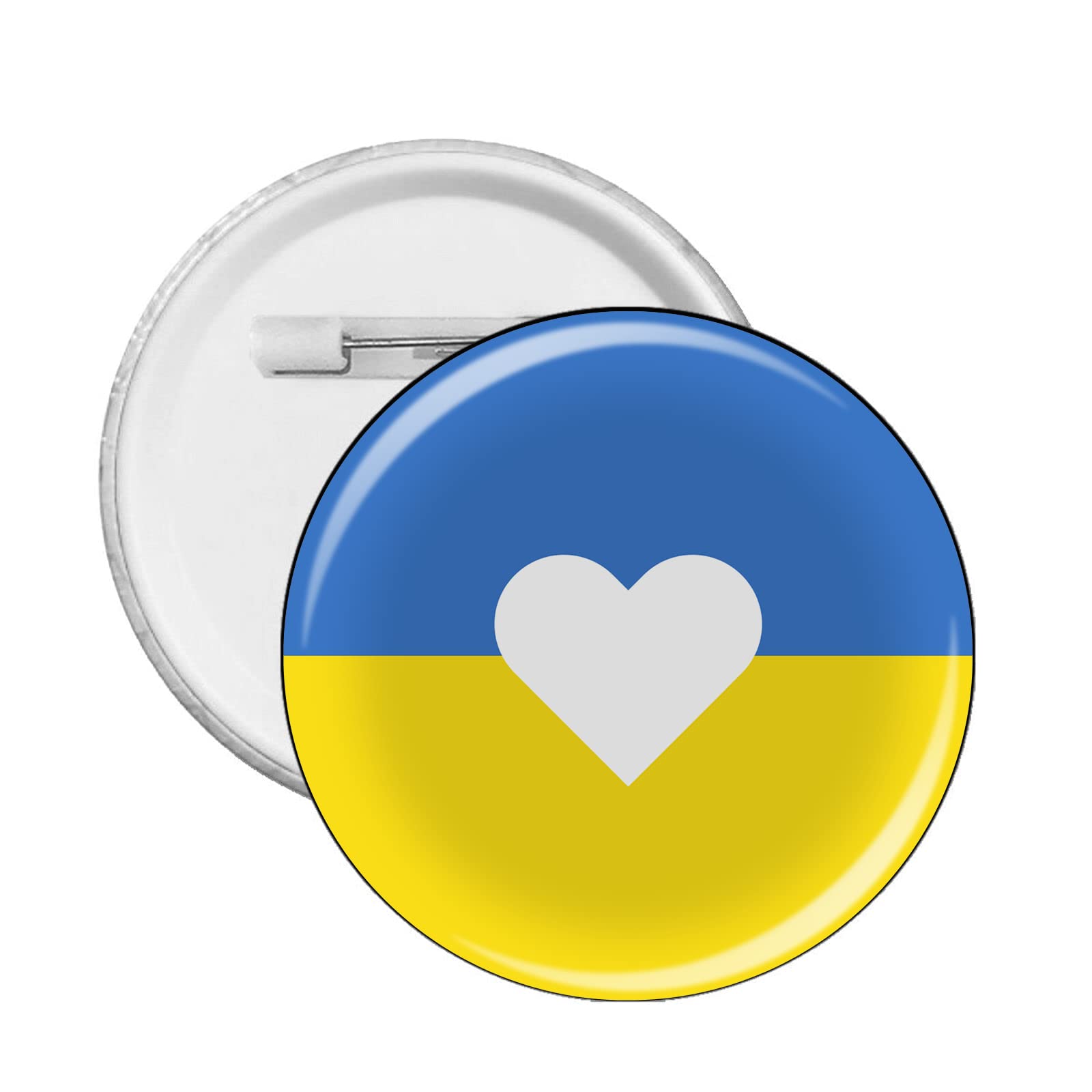 10 Pieces Ukraine Support Love Flag Pin Badge Button Brooch Round Chest Bagdes - Pray for Ukraine, Slava Ukrain. Protest Prop Item
