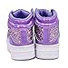 IGxx Womens Platform Glitter Shoes Black High Top Sparkly Sneakers Shiny Fashion Bling Dressy Sequin Metallic Sneakers Disco Wedding Shoes Purple Women Size 8.5