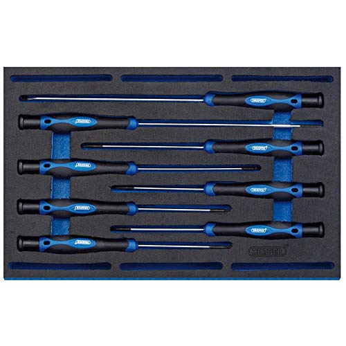 Draper 63399 Extra Long Precision Screwdriver 8 Piece Set in 1/4 Eva Insert Tray
