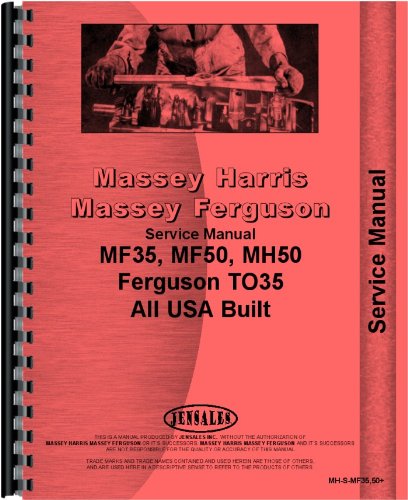 Service Manual Massey Ferguson 50 35 TO35 Tractor      Plastic Comb – January 1, 2017