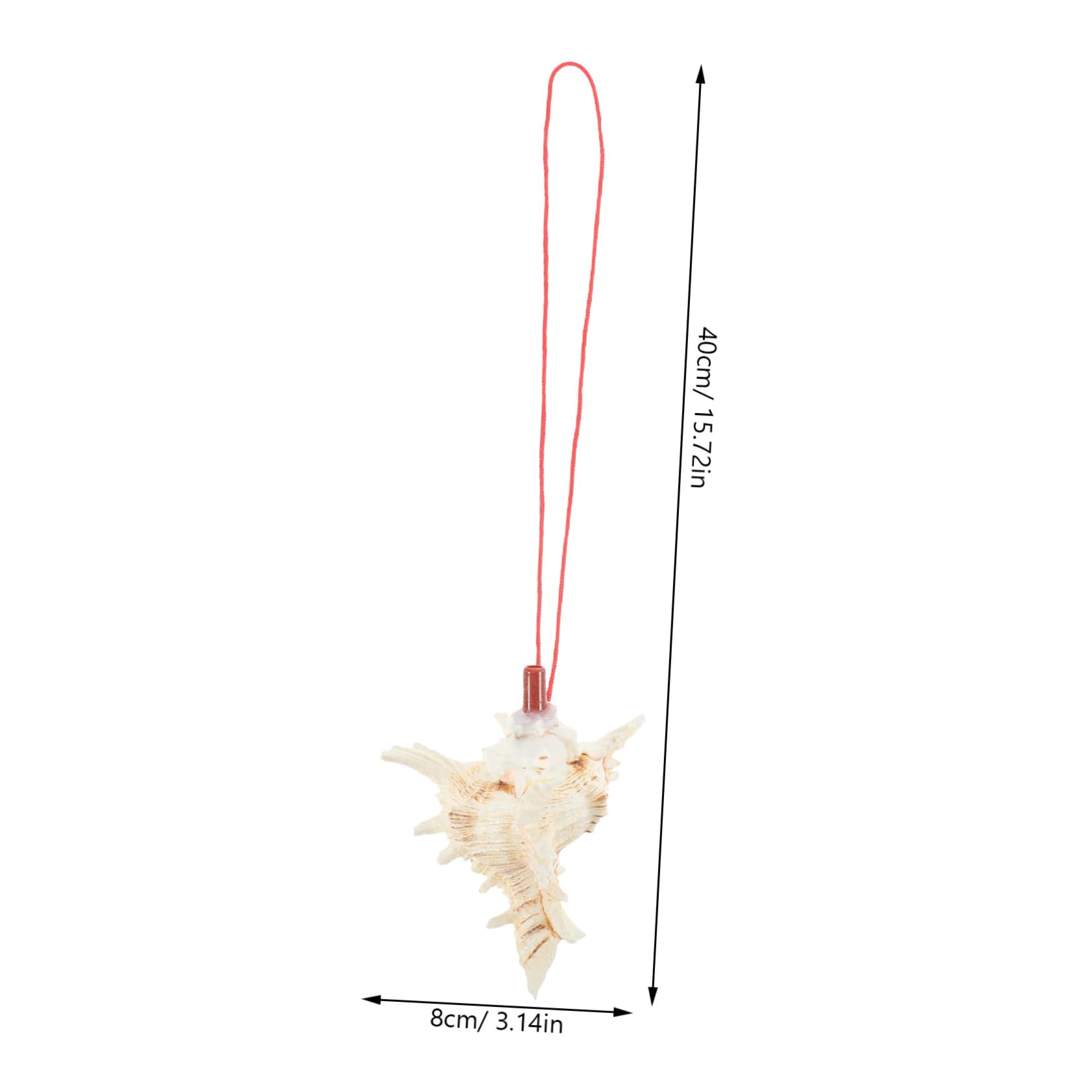 Collar Colgante de Silbato de Caracola, 10 Piezas Blanco