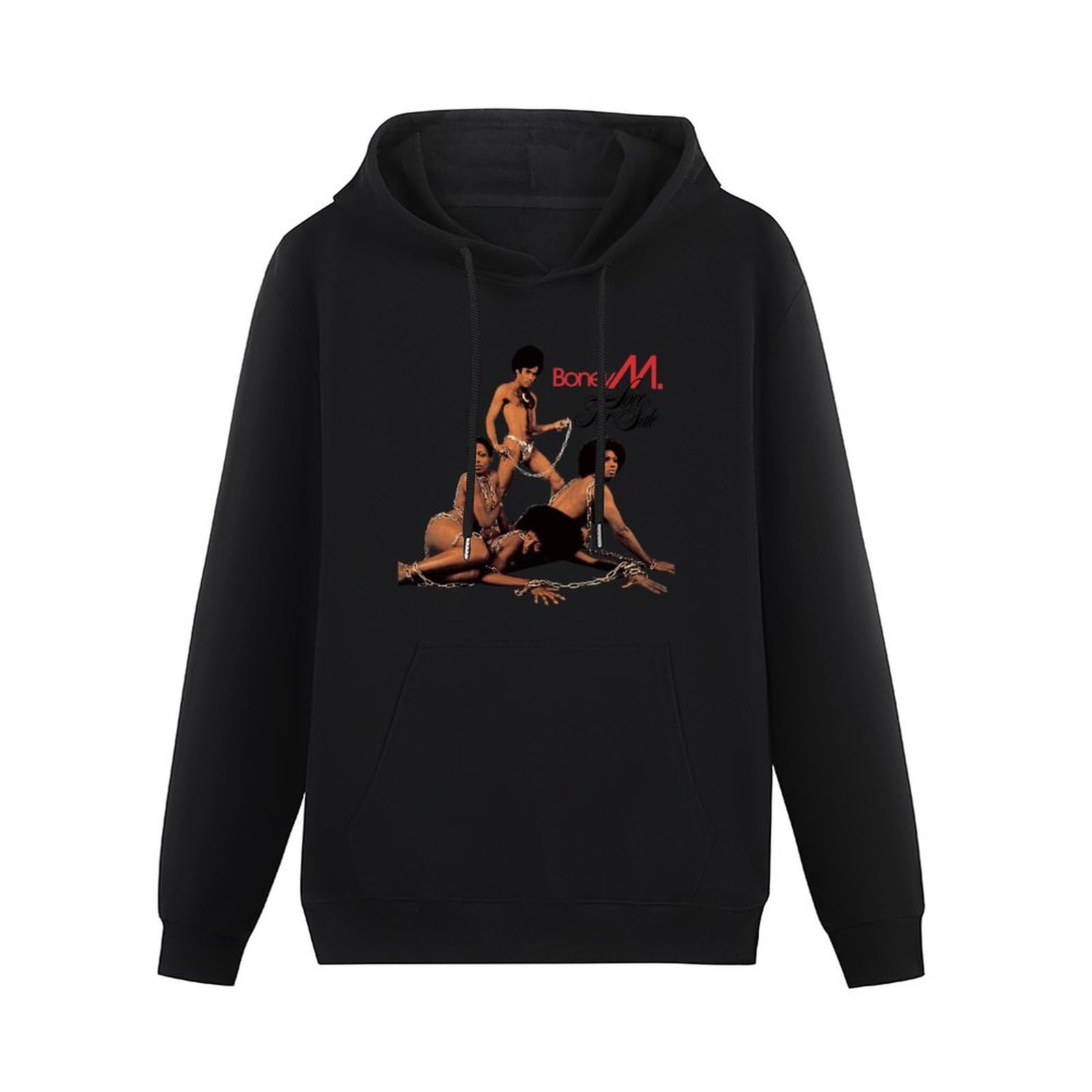 MIJUE Boney M. Love For Sale Album Cover Hoody Unisex Ptinted Hoodies Long Sleeve Men's Hooded with Pocket Black XXL