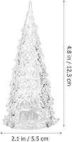 Vista 2 de Uonlytech 4 piezas de mini árbol de Navidad iluminado LED acrílico de Navidad cambiante árbol de Navidad de mesa para decoración de centros de mesa