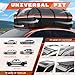1000D Rooftop Cargo Carrier, PVC Waterproof Roof Cargo Bag with Anti-Slip Mat 8 Door Hooks Storage Bag, 21 Cubic Feet Car Roof Bag for All Vehicle with or Without Rack Orange
