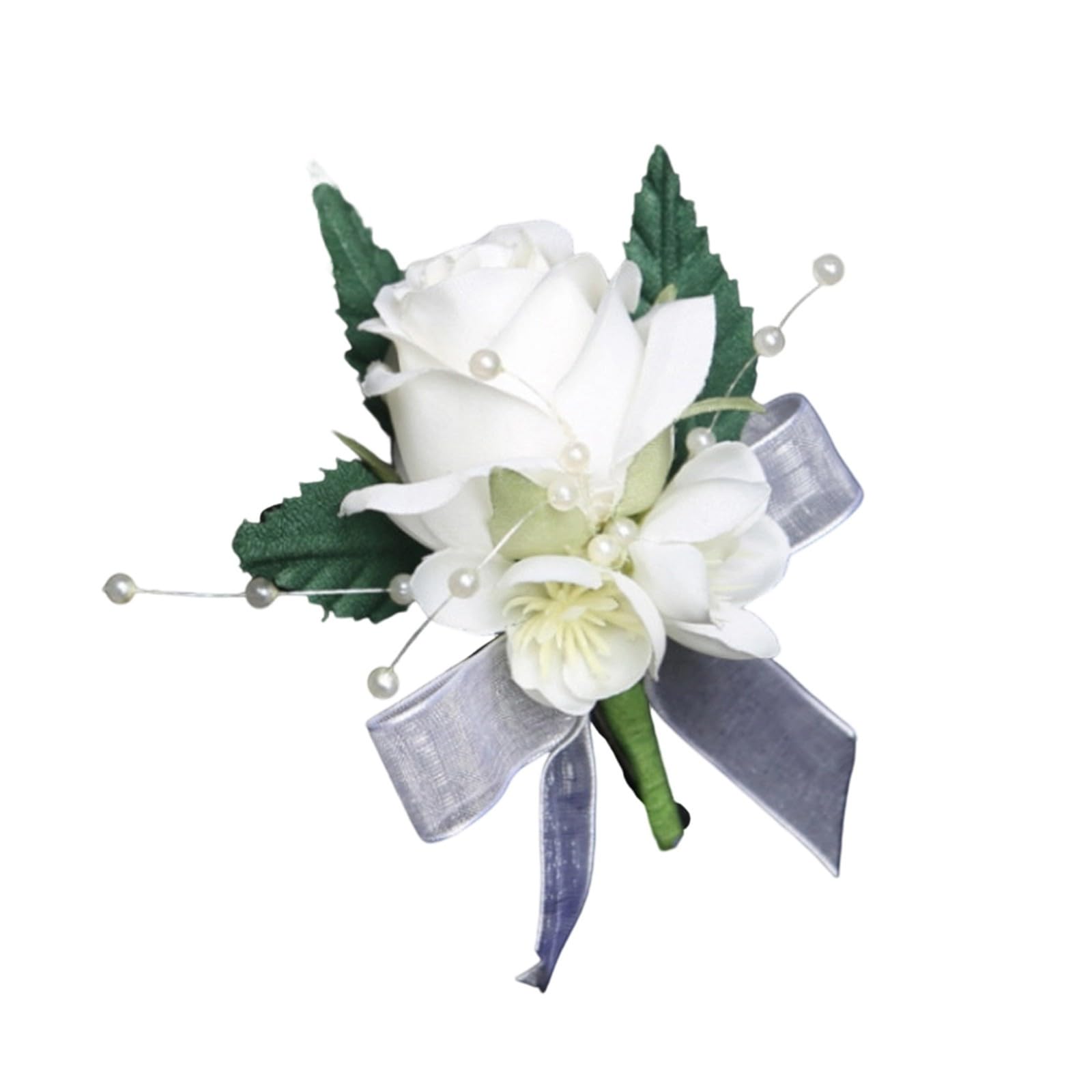 MURYE Corsage Artificial Silk Flower Boutonniere Corsage Flower Brooch for Bride Groom and Ceremony Formal Occasion