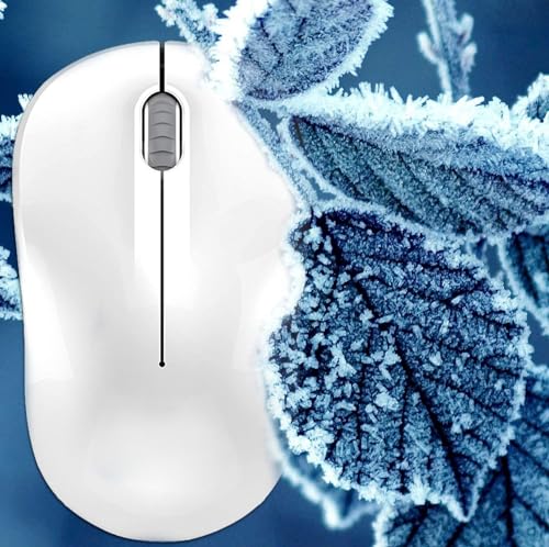 Image of Electro Wolf Polar Wireless 2.4G Optical Mouse with 12-Months Battery Life, Ambidextrous, USB Receiver for Notebook, Laptop, Computer, MacBook, Windows, MacOS (Polar)