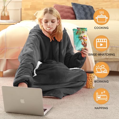 Yescool FLANNEL Sherpa Fleece Blanket Sweatshirt thumb #3