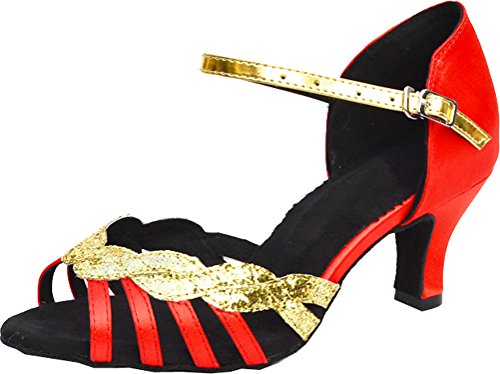 Chaussures salsa femme bout ouvert talon 3 pouces danse latine tango chacha