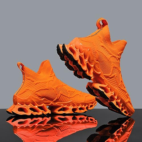 Poramea Mens Slip on Loafers Walking Tennis Shoes Laceless Running Blade Sneakers Mesh Trail Jogging Casual Athletic4