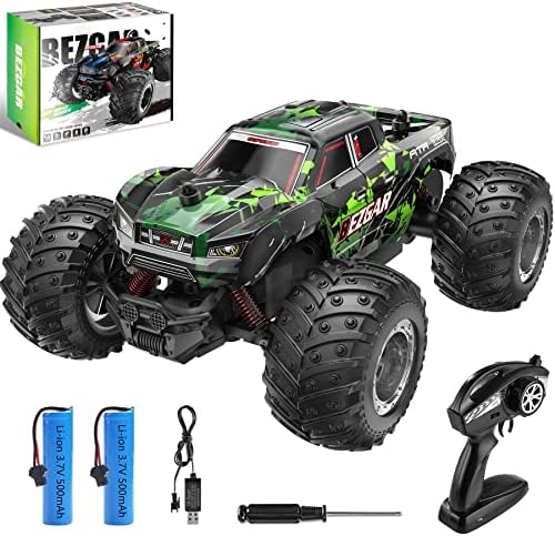 BEZGAR TM201 RC Cars - 1:20 Scale Remote Control Car,2WD Top Speed 15 Km/h Electric Toy Off Road 2.4GHz RC Car Vehicle Truck Crawler with Two Rechargeable Batteries for Boys Kids and Adults