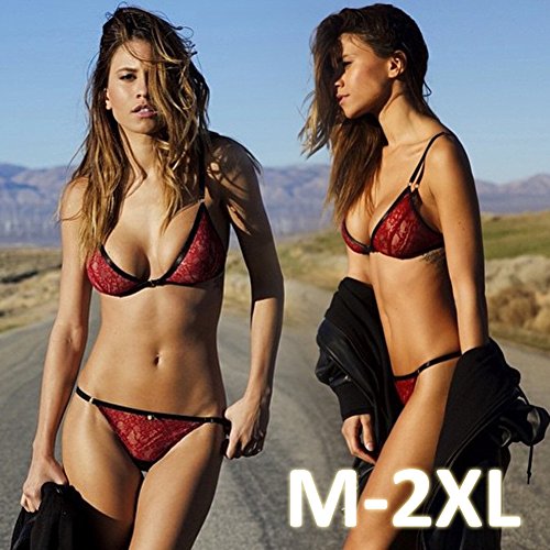 Lencería Sexy Mujer Erotica, Molie Vestido de encaje de lencería de mujer sexy Ropa interior de babydoll Ropa de dormir de Split Sets de tanga de dormir