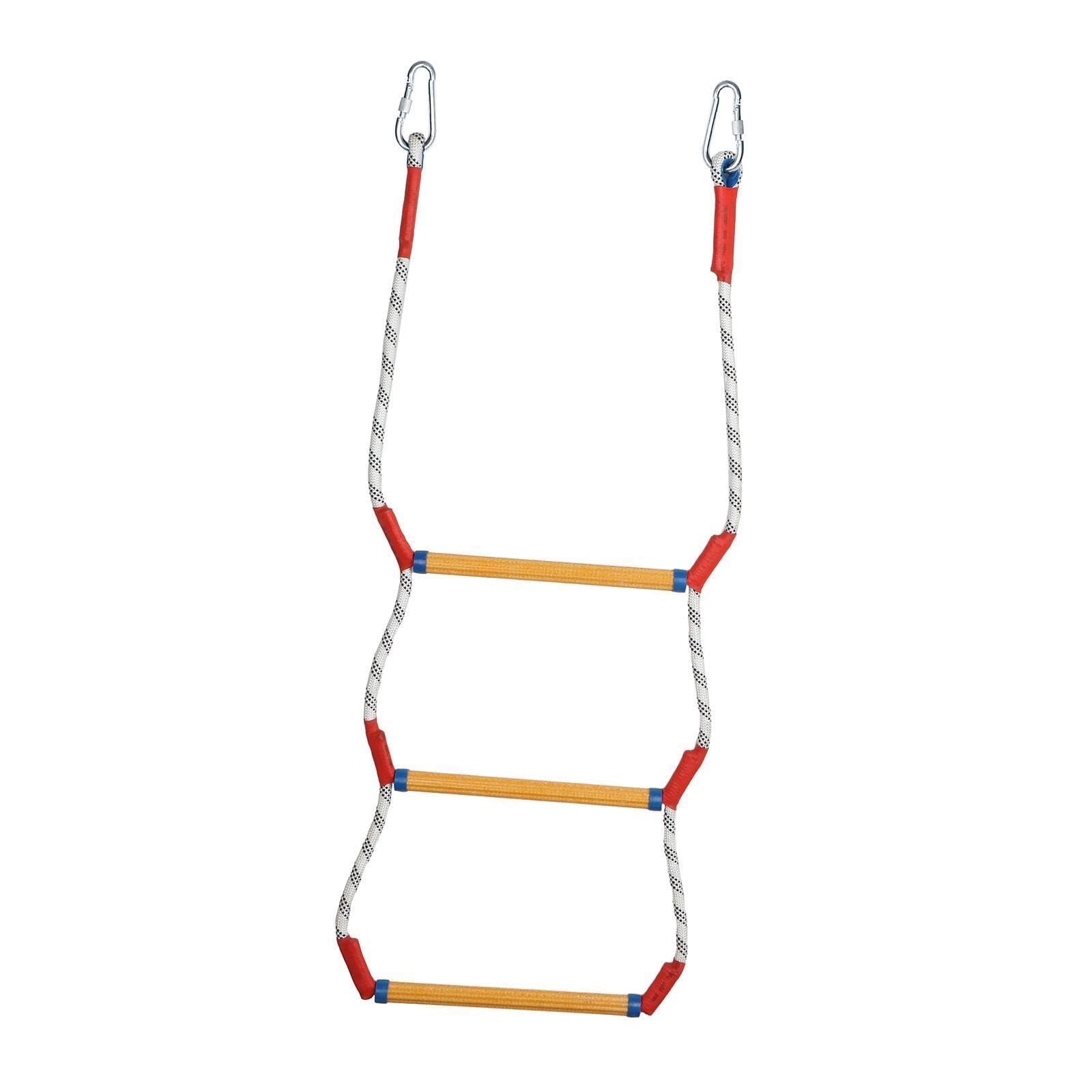 Gcroet Rope Ladder, Foldable Boat Rope Ladder Dinghy Kayak Canoe Fishing Swim Sailboat Red(Red-three Tire)