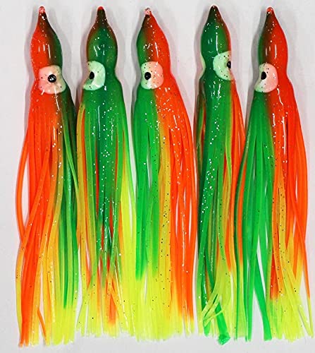 タコベイト 15cm 10本 セット 色選択できます【A20takobm15cm10ps-B】 仕掛け エギング (GOY(緑/オレンジ/黄))