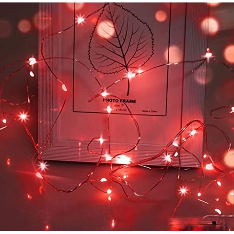 cshare 50 LED Red Fairy Lights Cover