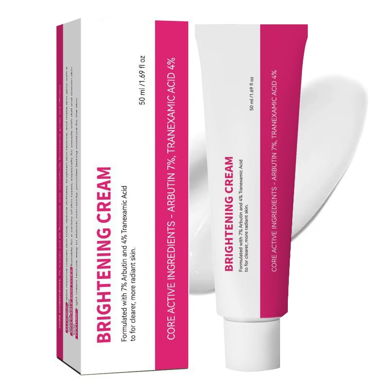 Arbutin 7% + Tranexamic Acid 4% Brightening Cream Arbutin Cream for Spots Remover Uneven Skin Tone Hyperpigmentation Treatment Moisturizing Reduces Dark SpotsKorean Skincare 50ml
