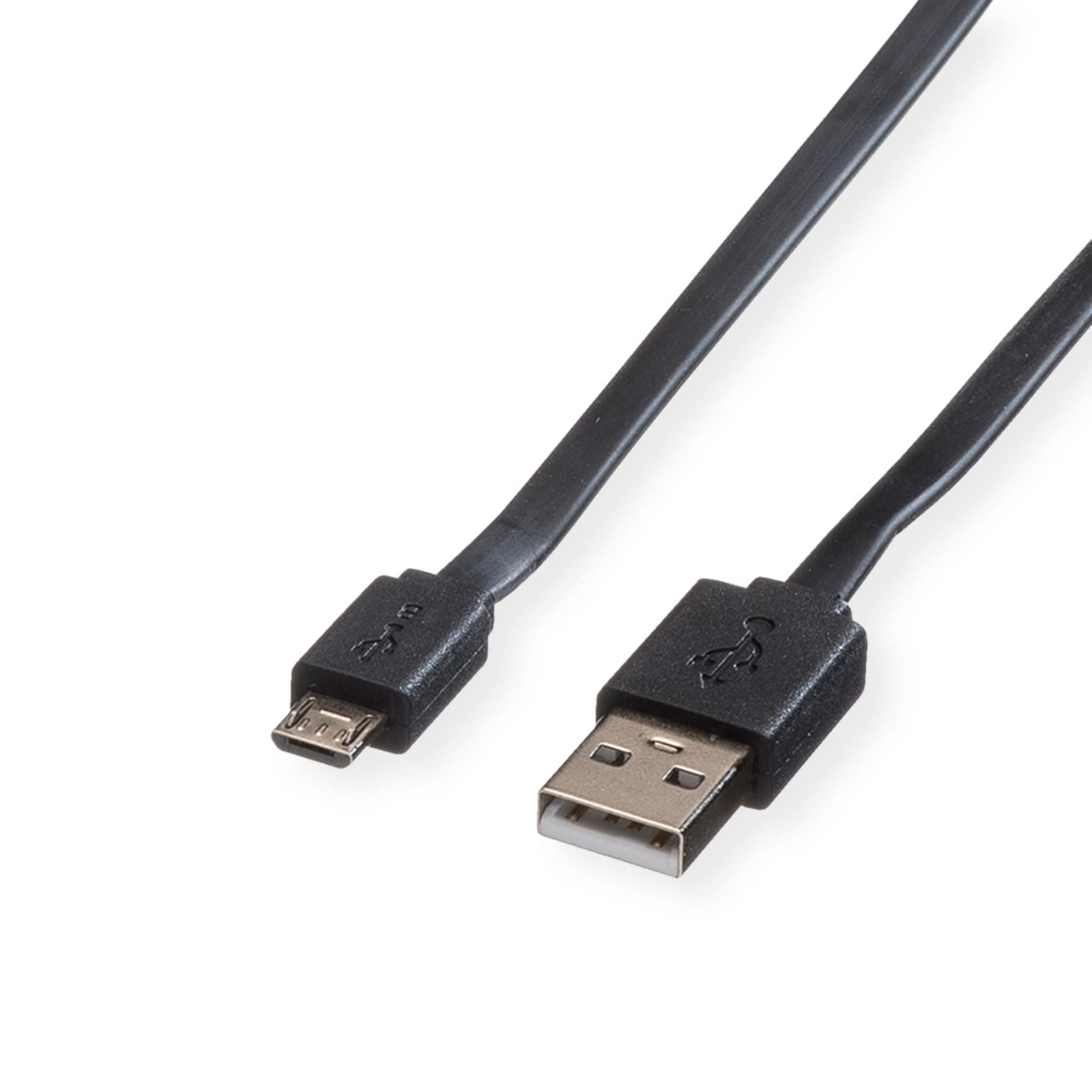 Roline USB 2.0 cable, USB A Male – Micro USB Male to USB B black