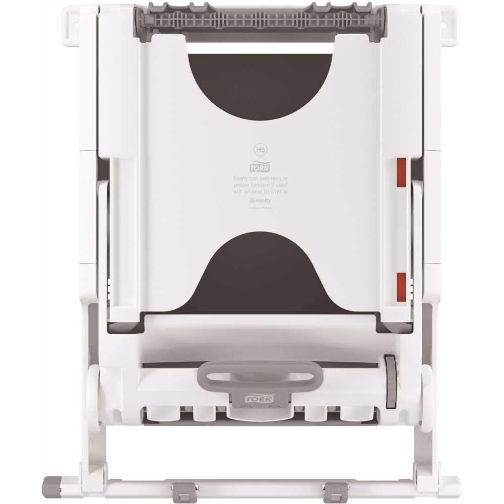 Tork PeakServe 552521 Kleiner Papierhandtuchspender für Einbauschränke, Weiß, 44 Stück