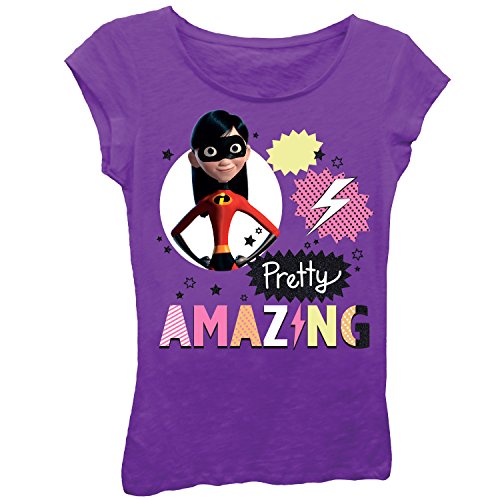 Disney Girls' The Incredibles 2 Violet Pretty Amazing Short Sleeve T-Shirt