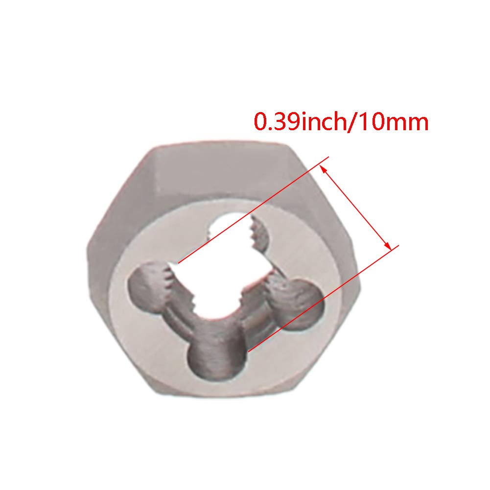 Century Drill & Tool, 98306, 1-11 1/2 NPT, Hex Die, Precision Cut External Threads, High Carbon Alloy Steel